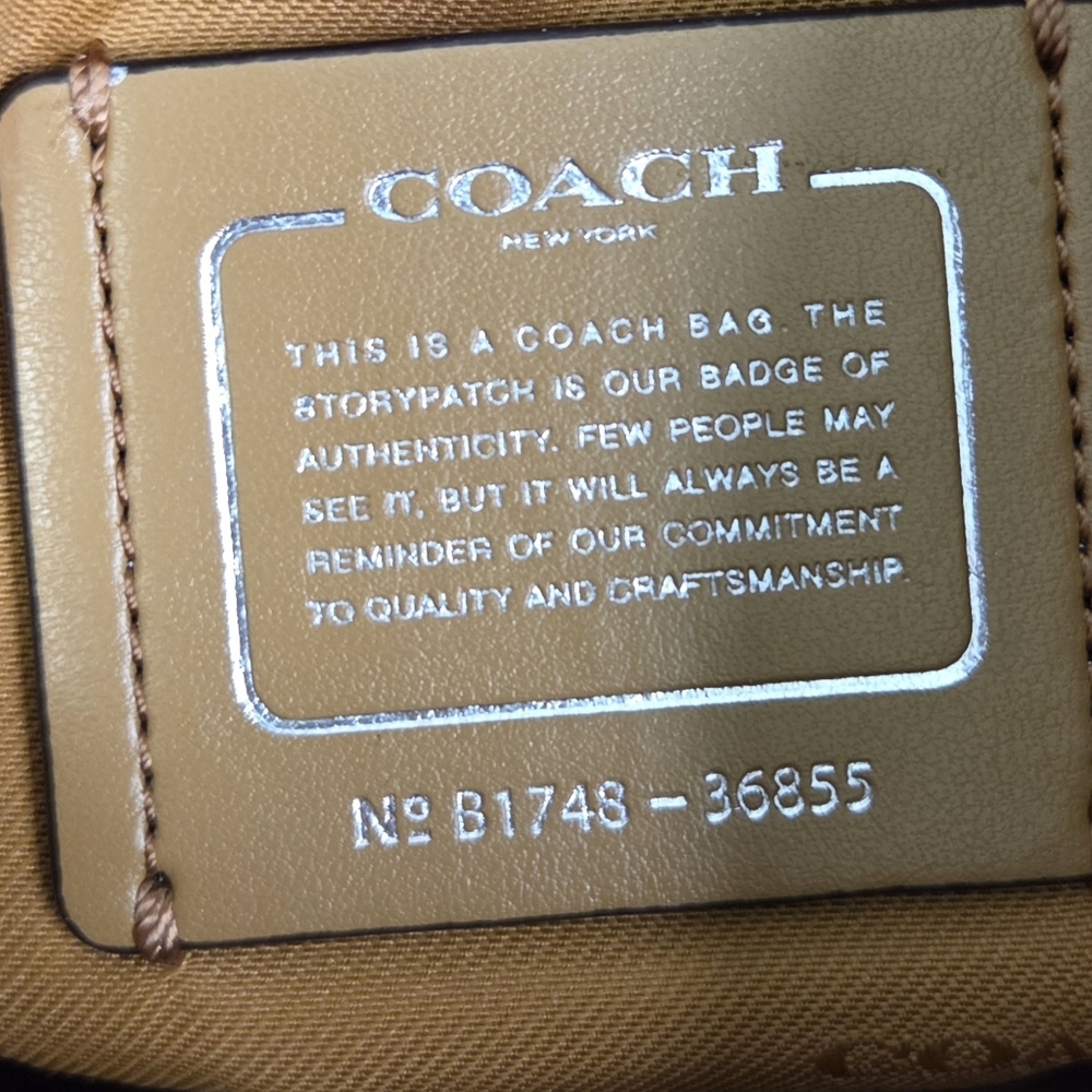Coach 2017 Turnlock Edie Beige Camel Leather Shoulder Bag  Chain 36855 - Picture 13 of 16